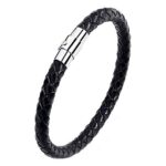 Yellow Chimes Stylish Unisex Leather Strand Bracelet for Men and Women
