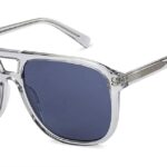 John Jacobs Transparent Blue Full Rim Square Medium (Size-54) Sunglasses
