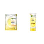Garnier Skin Naturals, Light Complete, Face Serum Sheet Mask (Yellow), 30G And Garnier Skin Naturals Light Complete Facewash, 100G
