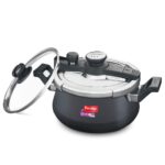 Prestige Svachh Clip-on 5 Litre Hard Anodised Aluminium Outer Lid Pressure Handi, Black