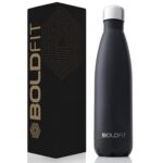 Boldfit Stainless Steel Water Bottle For Men & Women & Kids, Stylish Bottle Made For Keeping Water & Beverages all day Hot Or Cold, Use In Home Office Gym Fridge Travelling (Black - 1000ml)