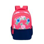 Genie Chevron Backpack for Women - 3 compartments, School Bags for Girls, Stylish and Trendy College Backpacks for Girls, Water Resistant and Lightweight Bags for Office and Travelling Purpose.