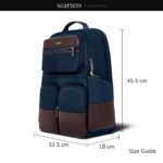 Scarters | Ultimate Premium Laptop Backpack for Business in Water Resistant Anti-Abrasive Nylon Fabric: Terminal ~ Navy Blue for up to 15.6 inch Laptop/MacBook