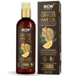 WOW Skin Science Ginger Hair Oil - for Dandruff Care - with Comb Applicator - for All Hair Types - Non-Sticky & Non-Greasy Hair Oil - No Mineral Oil, Silicones, Synthetic Fragrance - 100mL