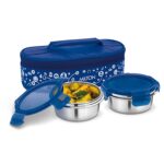 Milton Lifestyle Lunch Stainless Steel Lunch Box, 2 Containers, Blue