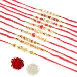 IMTION ( Rakhi Set of 12 Pcs ) Multicolor Combo of 12 Dora Rakhi Set for Men with Roli Chawal Happy raksha Bandhan Thread Rakhi / Stone Rakhi