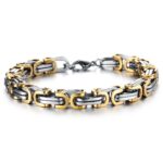 Yellow Chimes Bracket Stylish Stainless Steel Chain Bracelet for Men and Boys