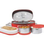 Milton Executive Lunch Insulated Tiffin with 3 Leakproof Containers, (280 ml, 280 ml, 500 ml), Red