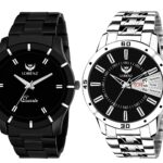 Lorenz MK-62A29W Combo of 2 Black Dial Men's Watches