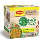 MAGGI Nutrilicious Masala Veg Atta Noodles with 20 Spices & Herbs, 725 g (Pack of 10)