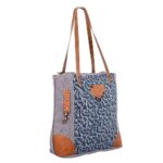 Kali Art Hand Made Leather And Canvas Hand Bag_05