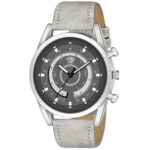 Swadesi Stuff Grey Dial Grey Leather Strap Analog Watch for Men