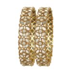 METREY Stone Metal Bangles for Women & Girls.