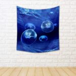 ArtzFolio Luminous Light Underwater Below Ocean Surface Satin Tapestry Wall Hanging 18 X 19.6Inch