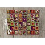 ArtzFolio Doodle Drawing Table Mat Placemat Canvas Fabric 15 X 10Inch; Single Piece