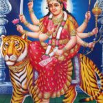 Wallpics Vinyl Goddess Durga/Ambe/Sherawali Maa Waterproof Sticker Poster (Can1718-3, 24 Inch X 36 Inch, Multicolor)