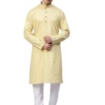ManQ Men's Self Design Kurta with Pyjama Set