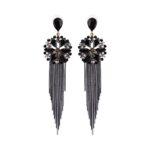 YouBella Girl's Crystal Gold Plated Tassel Handmade Earring