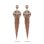YouBella Girl's Crystal Gold Plated Tassel Handmade Earring