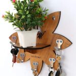 BBRATS Style Art 109N Gold Multipurpose Sunflower Shape Wooden Key Holder Unique Design