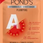 POND'S Plumping Sheet Mask, With Tomato Extract & Vitamin A For Firm Youthful Skin, Paraben Free, Biodegradable Fabric, 25 ml