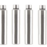Sjeware Stainless Steel Water Bottle 1000Ml Silver Bottles (Straight Pattern ) (Pack Of 04) Set Of 4 Combo Set Of 04 1000Ml Single Layer