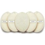 BBRATS Set Of 5 Natural Loofah For Women Bath Sponge Oval Loofah For Men and Women Loofah For Bathing Bath Sponge For Bathing Bath Scrub Brush