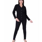 Metrey Women Woolen v-Neck Cardigan Sweater for Winter wear
