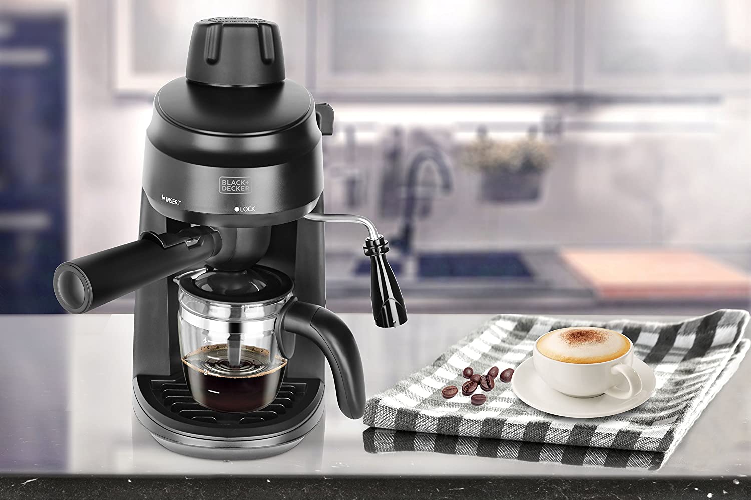 BLACK+DECKER BXCMBLACK+DECKER BXCM0401IN 4Cup Espresso & Cappuccino