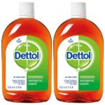 Dettol Antiseptic Liquid for First Aid , Surface Disinfection and Personal Hygiene , 550ml (Pack of 2)