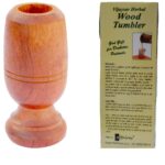 affaires Vijaysar Herbal Tumbler Ayurvadic Wood Glass Control Diabetes (Brown, 100 ml)