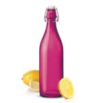 Treo by Milton Giara Bottle Silica Glass 1000 ml, Pink, (1 PC)