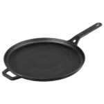 Vinod Legacy Pre-Seasoned Cast Iron Dosa Tawa of 28 cm Diameter, Dosa Kallu, Pre-Seasoned Cookware, Non Toxic, Enamel Free and Coating Free - Black, 1 Pc
