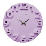 Random Wall Clock for Living Room, Bedroom, Home, Office, Kitchen| Wall Clocks for Home | Big Size Wall Clock with Glass|Designer Wall Clock for Home Decor |Quartz Movement|14- inch (Lavender)
