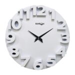 Random Wall Clock for Living Room, Bedroom, Home, Office, Kitchen| Wall Clocks for Home | Big Size Wall Clock with Glass|Designer Wall Clock for Home Decor |Quartz Movement|14- inch (White)