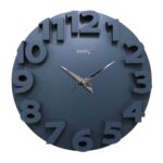 Random Wall Clock for Living Room, Bedroom, Home, Office, Kitchen| Wall Clocks for Home | Big Size Wall Clock with Glass|Designer Wall Clock for Home Decor |Quartz Movement|14- inch (Dark Grey)